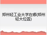 郑州轻工业大学在哪(郑州轻大位置)