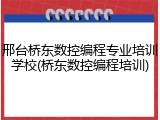 邢台桥东数控编程专业培训学校(桥东数控编程培训)