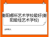 衡阳哪所艺术学校最好(衡阳最佳艺术学校)