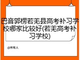 巴音郭楞若羌县高考补习学校哪家比较好(若羌高考补习学校)