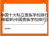 中国十大私立贵族学校排行榜最新(中国贵族学校排行)
