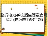 临沂电力学校招生简章官网网址(临沂电力招生网)