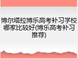 博尔塔拉博乐高考补习学校哪家比较好(博乐高考补习推荐)