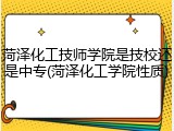 菏泽化工技师学院是技校还是中专(菏泽化工学院性质)