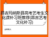 昌吉玛纳斯县高考艺考生文化课补习班推荐(昌吉艺考文化补习)