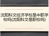 沈阳科文经济学校是中职学校吗(沈阳科文是职校吗)