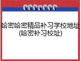 哈密哈密精品补习学校地址(哈密补习校址)
