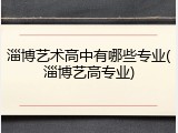淄博艺术高中有哪些专业(淄博艺高专业)