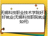 无锡科技职业技术学院好不好就业(无锡科技职院就业如何)