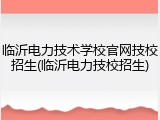 临沂电力技术学校官网技校招生(临沂电力技校招生)
