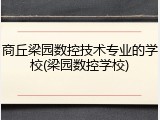 商丘梁园数控技术专业的学校(梁园数控学校)