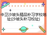 中卫沙坡头精品补习学校地址(沙坡头补习校址)