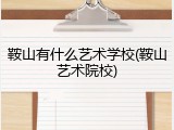 鞍山有什么艺术学校(鞍山艺术院校)