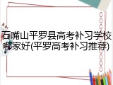 石嘴山平罗县高考补习学校哪家好(平罗高考补习推荐)