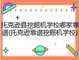 托克逊县挖掘机学校哪家靠谱(托克逊靠谱挖掘机学校)