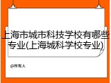 上海市城市科技学校有哪些专业(上海城科学校专业)