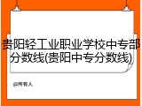 贵阳轻工业职业学校中专部分数线(贵阳中专分数线)