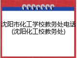 沈阳市化工学校教务处电话(沈阳化工校教务处)