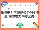 淄博电力学校是公办吗中专生(淄博电力中专公办)