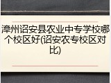 漳州诏安县农业中专学校哪个校区好(诏安农专校区对比)