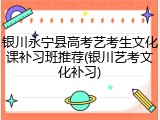 银川永宁县高考艺考生文化课补习班推荐(银川艺考文化补习)