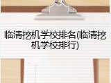 临清挖机学校排名(临清挖机学校排行)