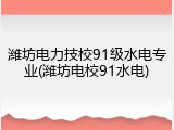 潍坊电力技校91级水电专业(潍坊电校91水电)