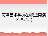 商洛艺术学校在哪里(商洛艺校地址)