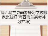 海西乌兰县高考补习学校哪家比较好(海西乌兰高考补习推荐)