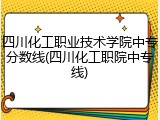 四川化工职业技术学院中专分数线(四川化工职院中专线)