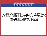 安徽兴鹏科技学校环境(安徽兴鹏科技环境)
