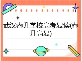 武汉睿升学校高考复读(睿升高复)