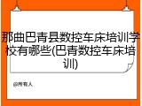 那曲巴青县数控车床培训学校有哪些(巴青数控车床培训)