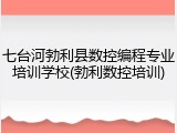 七台河勃利县数控编程专业培训学校(勃利数控培训)