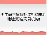 枣庄高三复读补课机构电话地址(枣庄高复机构)