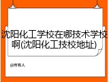 沈阳化工学校在哪技术学校啊(沈阳化工技校地址)