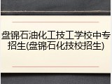 盘锦石油化工技工学校中专招生(盘锦石化技校招生)