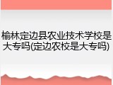 榆林定边县农业技术学校是大专吗(定边农校是大专吗)