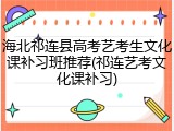 海北祁连县高考艺考生文化课补习班推荐(祁连艺考文化课补习)
