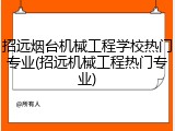 招远烟台机械工程学校热门专业(招远机械工程热门专业)