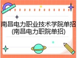 南昌电力职业技术学院单招(南昌电力职院单招)