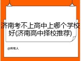 济南考不上高中上哪个学校好(济南高中择校推荐)
