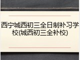 西宁城西初三全日制补习学校(城西初三全补校)