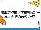 眉山数控技术学校哪家好一点(眉山数控学校推荐)