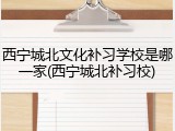 西宁城北文化补习学校是哪一家(西宁城北补习校)