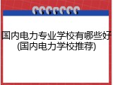 国内电力专业学校有哪些好(国内电力学校推荐)