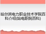 哈尔滨电力职业技术学院百科介绍(哈电职院百科)