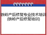 铁岭产后修复专业技术培训(铁岭产后修复培训)