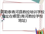 阿勒泰青河县数控培训学校地址在哪里(青河数控学校地址)