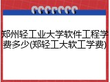 郑州轻工业大学软件工程学费多少(郑轻工大软工学费)